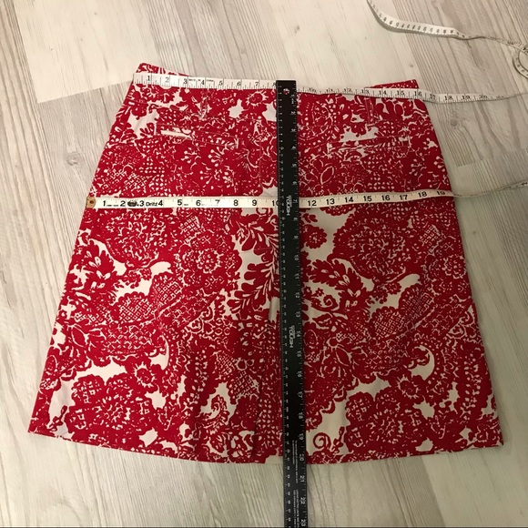 Talbots Red & White Skirt - Picture 8 of 9